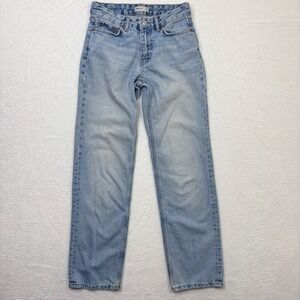 Gina Tricot Perfect Jeans 32 Light Wash High Rise Organic Cotton Denim‎ Runs Sm